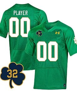 Custom Notre Dame Fighting Irish Jersey Name and Number College Football Johnny Lujack Patch 32 Green
