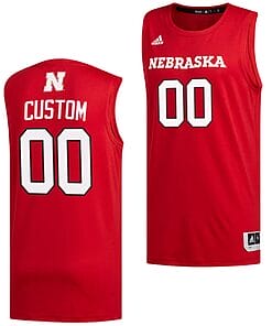 Custom Nebraska Cornhuskers Jersey Name and Number Basketball Swingman 2023-24 Red