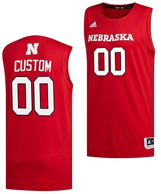 Custom Nebraska Cornhuskers Jersey Name and Number Basketball Swingman 2023-24 Red