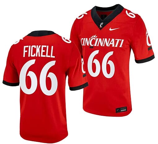 Cincinnati Bearcats Landon Fickell Jersey #66 Red 2023 Alternate College Football