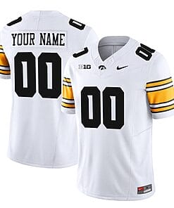 Custom Iowa Hawkeyes Jersey Name and Number Vapor Limited Football White