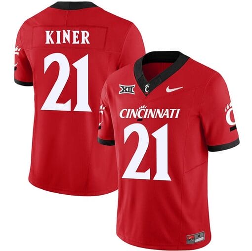 Corey Kiner Jersey #21 Cincinnati Bearcats Vapor Limited College Football All Stitched Red
