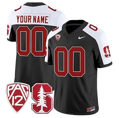 Custom Stanford Cardinal Jersey Name and Number Vapor Limited College Football Black Alternate