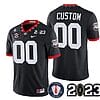 Custom Georgia Bulldogs Jersey Name and Number Football 2023 Vince Dooley Patch Regular Black All Stitched