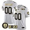 Custom Georgia Bulldogs Jersey Name and Number Football 2023 Vince Dooley Patch White Gold All Stitched