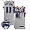 Custom UConn Huskies Jersey Name and Number 2023 National Champions College Basketball Gray