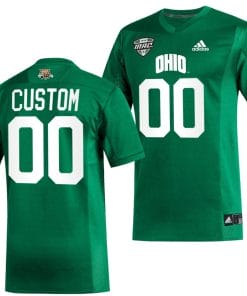 Custom Ohio Bobcats Jersey Name and Number College Football Uniform Green