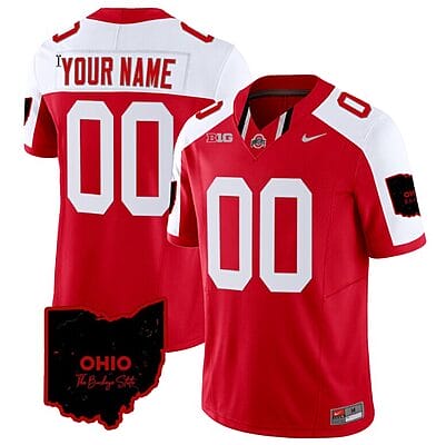 Custom Ohio State Jersey Name and Number Vapor Limited College Football Stitched Ohio Patch Red Alternate