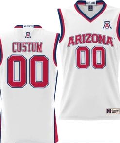 Custom Arizona Wildcats Jersey Name and Number NIL College Basketball Lightweight White