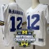 Cade Mcnamara Jersey #12 Michigan Wolverines Football 2023 National Champions Patch White
