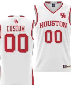 Custom Houston Cougars Jersey Name and Number NIL College Basketball Lightweight White