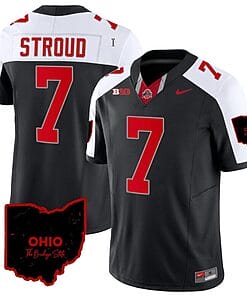 CJ Stroud Jersey #7 Ohio State Buckeyes College Football Stitched Vapor Limited Ohio Patch Black Alternate