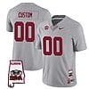 Custom Alabama Jersey Name and Number Football College SEC Map Patch Gray All Stitched