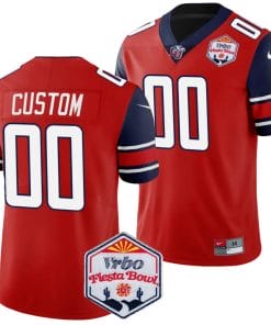Custom Liberty Flames Jersey Name and Number Fiesta Bowl Patch 2024 Football Red