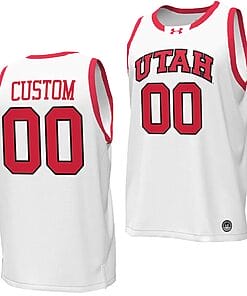 Custom Utah Utes Jersey Name and Number College Basketball 2023-24 Replica White