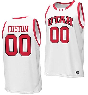 Custom Utah Utes Jersey Name and Number College Basketball 2023-24 Replica White