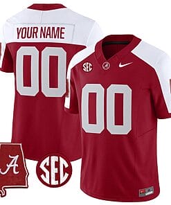 Custom Alabama Jersey Name and Number Vapor Limited Alabama Map Alternate All Stitched