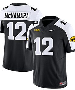 Cade McNamara Jersey #12 Iowa Hawkeyes Vapor Limited College Football Black Alternate