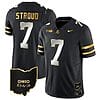 CJ Stroud Jersey #7 Ohio State Buckeyes College Football Stitched Vapor Limited Gold Ohio Patch Black Limited