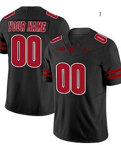 Custom Wisconsin Badgers Jersey Name and Number Vapor Limited College Football Black