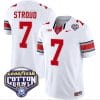 CJ Stroud Jersey #7 Ohio State Buckeyes Cotton Bowl Patch Vapor Football White