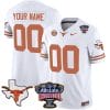 Custom Texas Longhorns Jersey Name and Number Sugar Bowl Patch Football White