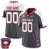 Custom Arkansas Razorback Jersey Name and Number Football The Natural State Patch Gray Alternate White