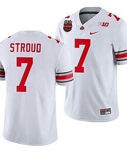 CJ Stroud Jersey #7 Ohio State Buckeyes Ohio Stadium Patch College Football White