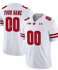 Custom Wisconsin Badgers Jersey Name and Number Vapor Limited College Football White