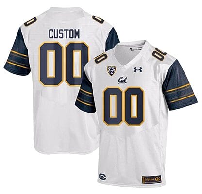 Custom California Golden Bears Jersey Name and Number College Football 2023 Stitched White