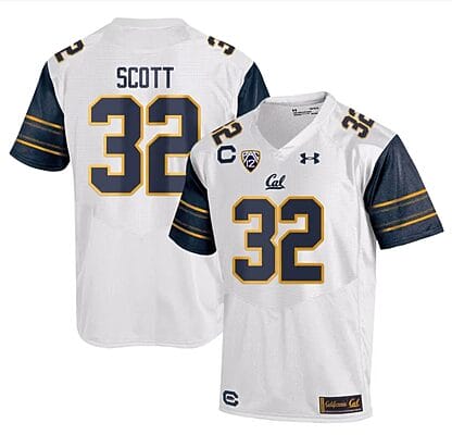 Cal Bears Daniel Scott Jersey #32 College Football 2023 Stitched White