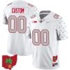 Custom Ohio State Jersey Name and Number Football Stitched Ohio Map Style 1 White Special