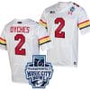 Corey Dyches Jersey #2 Maryland Terrapins 2023 Music City Bowl Patch Football White