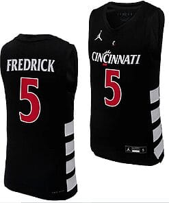Cincinnati Bearcats CJ Fredrick Jersey #5 Black Basketball Unisex Replica