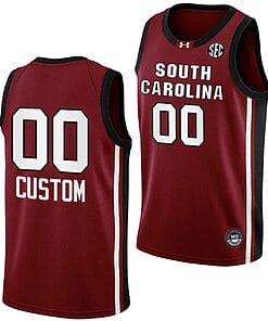 Custom South Carolina Gamecocks Jersey Name and Number College Basketball 2023-24 Garnet