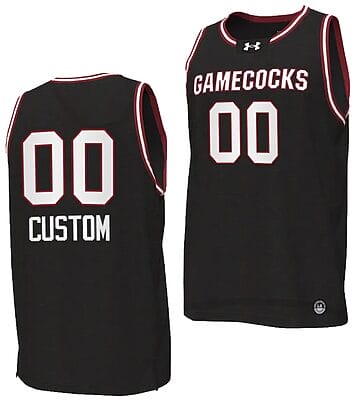 Custom South Carolina Gamecocks Jersey Name and Number College Basketball 2023-24 Black