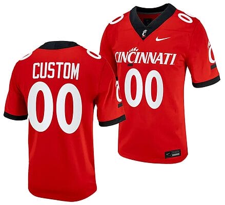 Custom Cincinnati Bearcats Jersey Name and Number Red 2023 Alternate College Football