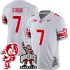 CJ Stroud Jersey #7 Ohio State Buckeyes Football Stitched Brutus Buckeye Patch Gray