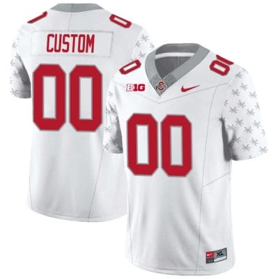 Custom Ohio State Jersey Name and Number Football Stitched Style 2 White Special