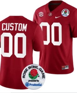 Custom Alabama Jersey Name and Number Rose Bowl Game 2024 Patch College Football Playoff Crimson
