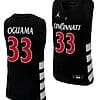Cincinnati Bearcats Ody Oguama Jersey #33 Black Basketball Unisex Replica