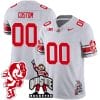 Custom Ohio State Jersey Name and Number Football Stitched Brutus Buckeye Patch Style 2 Gray