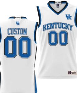 Custom Kentucky Wildcats Jersey Name and Number NIL College Basketball Lightweight White
