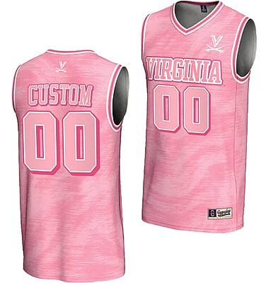 Custom Virginia Cavaliers Jersey Name and Number College Basketball Lightweight Pink