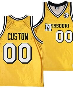 Custom Missouri Tigers Jersey Name and Number Alternate Basketball Throwback Legacy Uniform Gold