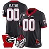 Custom Georgia Bulldogs Jersey Name and Number Georgia State Map College Football Stitched Black
