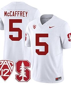 Christian McCaffrey Jersey #5 Standford Cardinal Jersey Vapor Limited College Football White