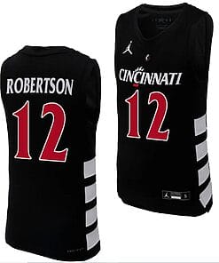 Cincinnati Bearcats Oscar Robertson Jersey #12 Black Basketball Unisex Replica