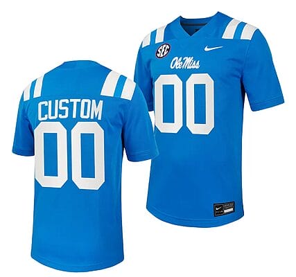 Custom Ole Miss Rebels Jersey Name and Number Untouchable College Football 2023 Powder Blue