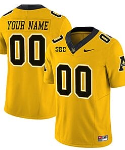 Custom Appalachian State Mountaineers Jersey Name and Number Vapor Limited College Football Yellow